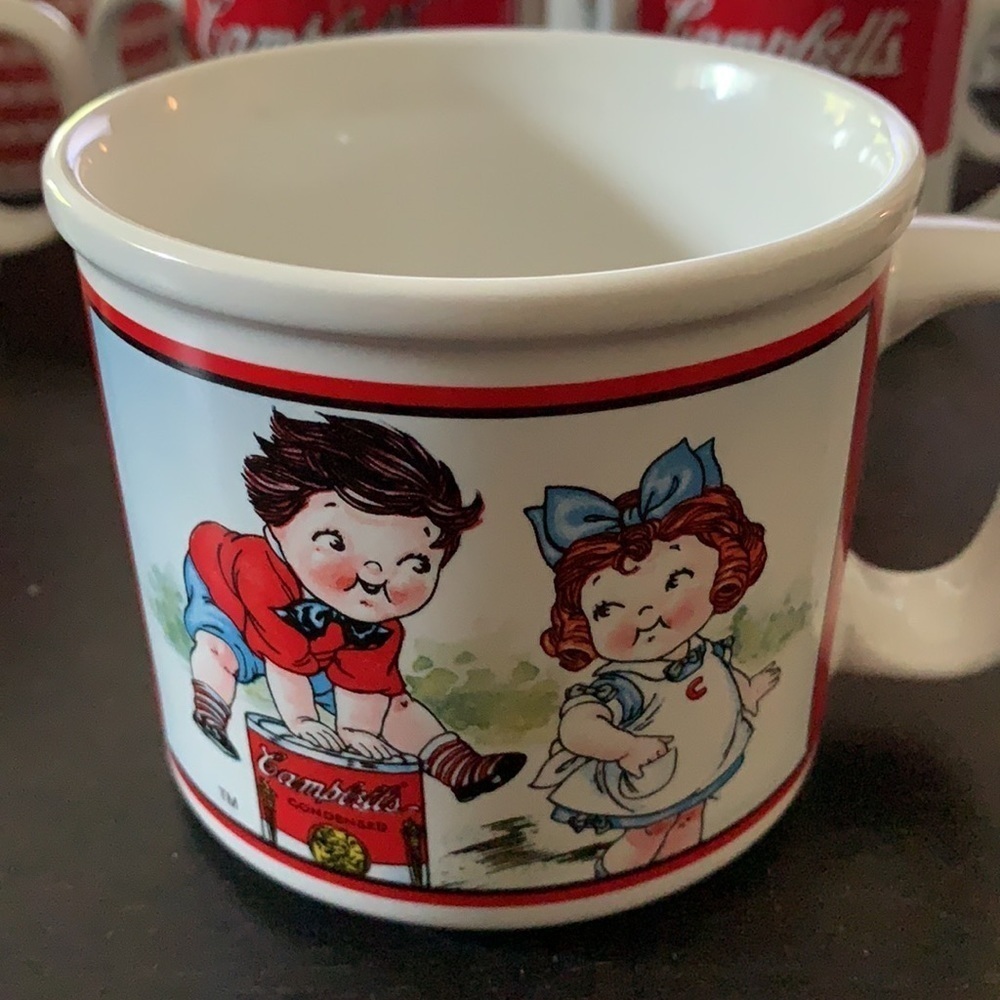 Rare! Campbell Soup Lg mug w/ Raggedy Ann & Andy